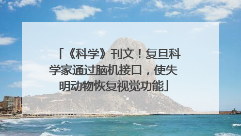 《科学》刊文！复旦科学家通过脑机接口，使失明动物恢复视觉功能