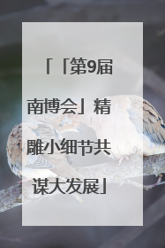 「第9届南博会」精雕小细节共谋大发展