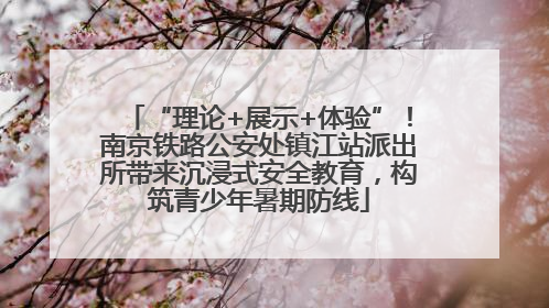 “理论+展示+体验”！南京铁路公安处镇江站派出所带来沉浸式安全教育，构筑青少年暑期防线