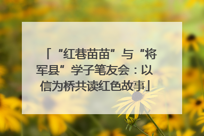“红巷苗苗”与“将军县”学子笔友会：以信为桥共读红色故事