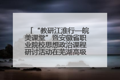 “教研江淮行—皖美课堂”暨安徽省职业院校思想政治课程研讨活动在芜湖高级职业技术学校举行
