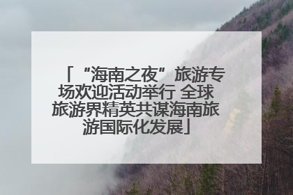 “海南之夜”旅游专场欢迎活动举行 全球旅游界精英共谋海南旅游国际化发展