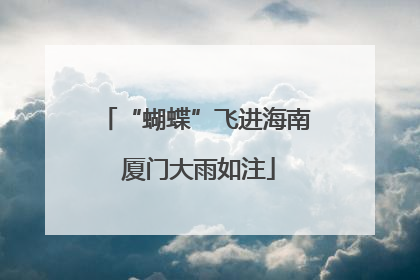 “蝴蝶”飞进海南 厦门大雨如注