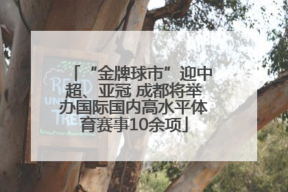 “金牌球市”迎中超、亚冠 成都将举办国际国内高水平体育赛事10余项