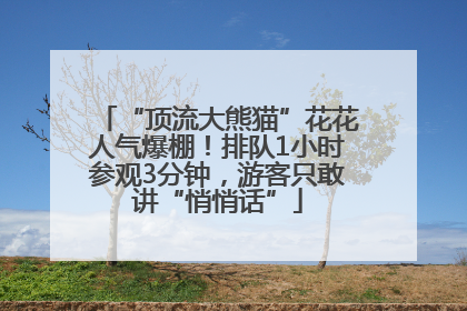 “顶流大熊猫”花花人气爆棚！排队1小时参观3分钟，游客只敢讲“悄悄话”