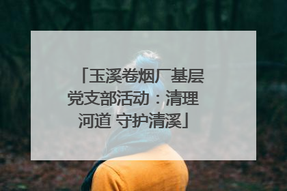 玉溪卷烟厂基层党支部活动：清理河道 守护清溪