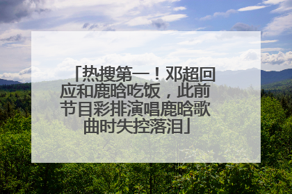 热搜第一！邓超回应和鹿晗吃饭，此前节目彩排演唱鹿晗歌曲时失控落泪