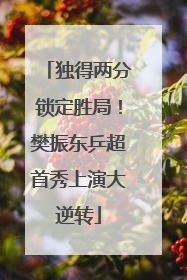 独得两分锁定胜局！樊振东乒超首秀上演大逆转