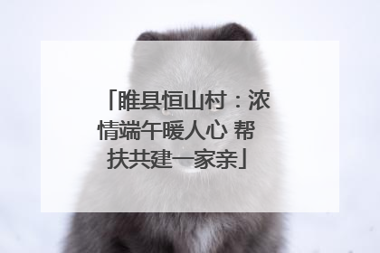 睢县恒山村：浓情端午暖人心 帮扶共建一家亲