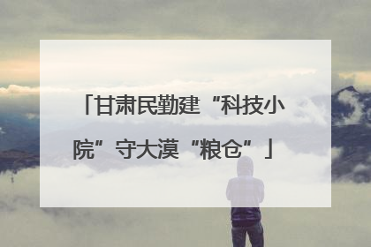 甘肃民勤建“科技小院”守大漠“粮仓”