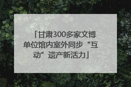 甘肃300多家文博单位馆内室外同步“互动”遗产新活力