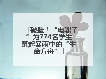 破壁！“电骡子”为774名学生筑起暴雨中的“生命方舟”