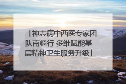 神志病中西医专家团队南疆行 多维赋能基层精神卫生服务升级