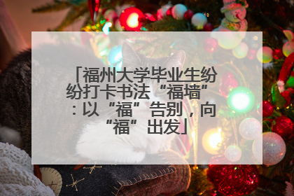福州大学毕业生纷纷打卡书法“福墙”：以“福”告别，向“福”出发