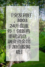 突发利好，300324开盘涨停！创新药重磅消息，融资资金出手加仓股揭晓