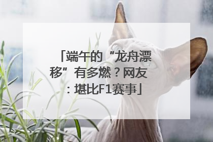 端午的“龙舟漂移”有多燃？网友：堪比F1赛事