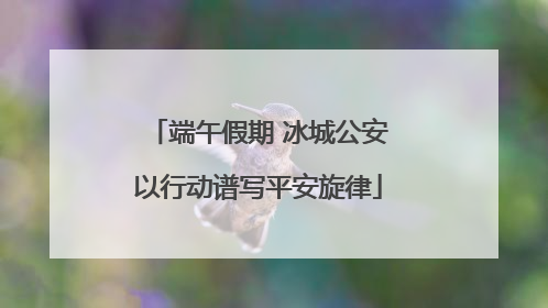 端午假期 冰城公安以行动谱写平安旋律