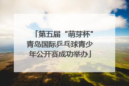 第五届“萌芽杯”青岛国际乒乓球青少年公开赛成功举办