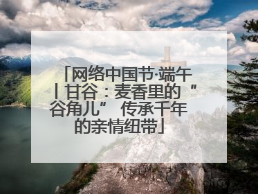 网络中国节·端午丨甘谷：麦香里的“谷角儿” 传承千年的亲情纽带