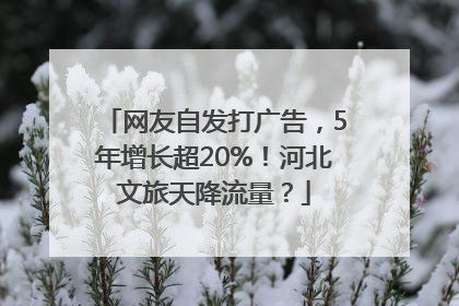 网友自发打广告，5年增长超20%！河北文旅天降流量？