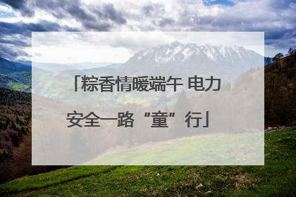 粽香情暖端午 电力安全一路“童”行