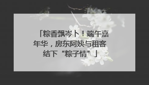 粽香飘岑卜！端午嘉年华，房东阿姨与租客结下“粽子情”