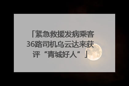 紧急救援发病乘客 36路司机乌云达来获评“青城好人”
