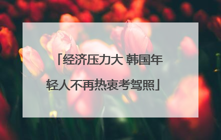 经济压力大 韩国年轻人不再热衷考驾照