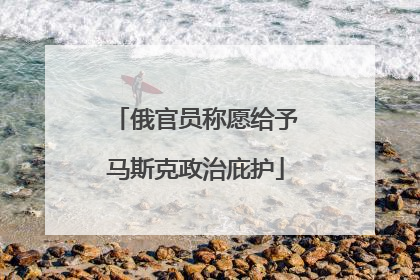 俄官员称愿给予马斯克政治庇护