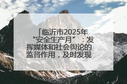 临沂市2025年“安全生产月”：发挥媒体和社会舆论的监督作用，及时发现并消除安全隐患