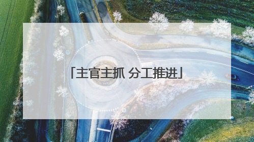主官主抓 分工推进