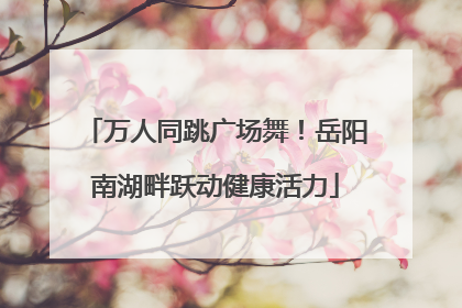 万人同跳广场舞！岳阳南湖畔跃动健康活力