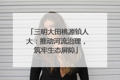 三明大田桃源镇人大：推动河流治理，筑牢生态屏障