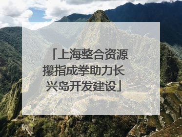 上海整合资源攥指成拳助力长兴岛开发建设