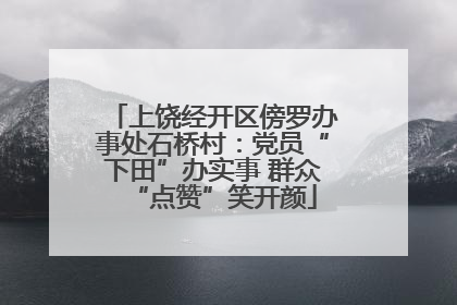 上饶经开区傍罗办事处石桥村：党员“下田”办实事 群众“点赞”笑开颜
