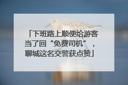 下班路上顺便给游客当了回“免费司机”，聊城这名交警获点赞