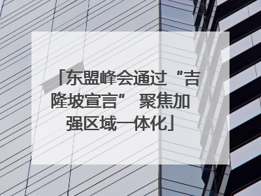 东盟峰会通过“吉隆坡宣言” 聚焦加强区域一体化