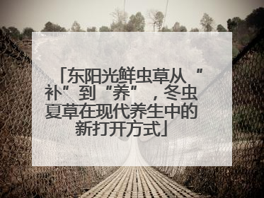 东阳光鲜虫草从“补”到“养”，冬虫夏草在现代养生中的新打开方式