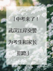 中考来了！武汉江岸交警为考生和家长指路