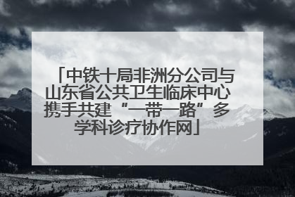 中铁十局非洲分公司与山东省公共卫生临床中心携手共建“一带一路”多学科诊疗协作网