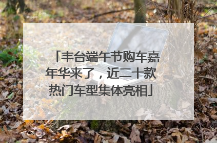 丰台端午节购车嘉年华来了，近二十款热门车型集体亮相