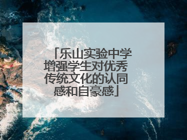 乐山实验中学增强学生对优秀传统文化的认同感和自豪感