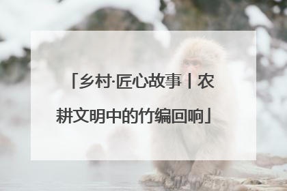 乡村·匠心故事丨农耕文明中的竹编回响