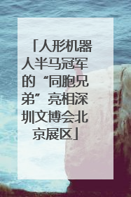 人形机器人半马冠军的“同胞兄弟”亮相深圳文博会北京展区