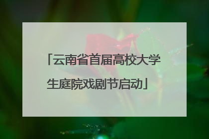 云南省首届高校大学生庭院戏剧节启动