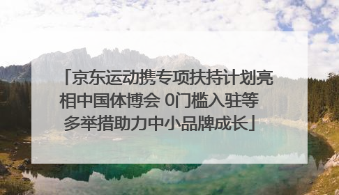 京东运动携专项扶持计划亮相中国体博会 0门槛入驻等多举措助力中小品牌成长