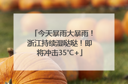 今天暴雨大暴雨！浙江持续湿哒哒！即将冲击35℃+