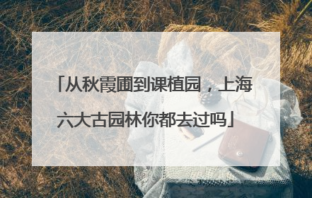 从秋霞圃到课植园，上海六大古园林你都去过吗