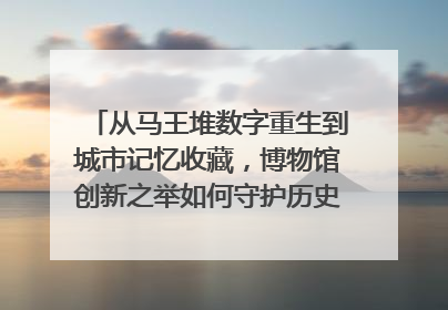从马王堆数字重生到城市记忆收藏，博物馆创新之举如何守护历史、连接未来？