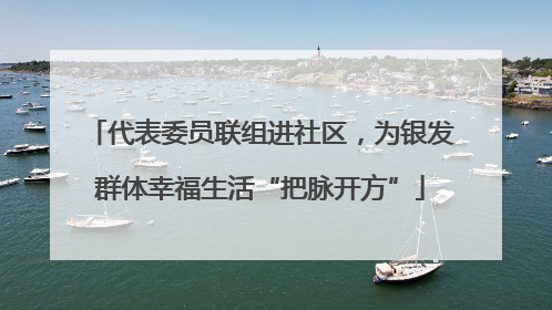 代表委员联组进社区，为银发群体幸福生活“把脉开方”